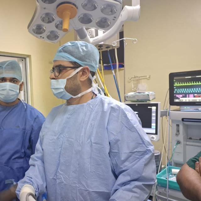 Dr. Shekhar Kalia performing procedure